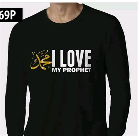 Jual Kaos Dakwah Islami Lengan Panjang Kaos Muhammad I Love My Prophet