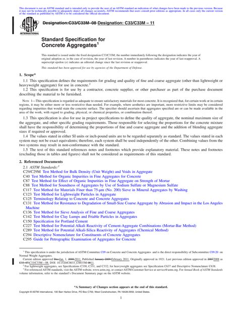 Astm C C M Standard Specification For Concrete Aggregates