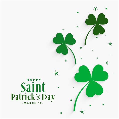 Elegant Clover Leaves St Patricks Day Background Download Free Vector