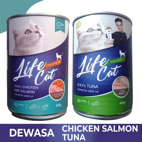 Life Cat Kaleng Dewasa Chicken Salmon Tuna 400 Gr Makanan Kucing