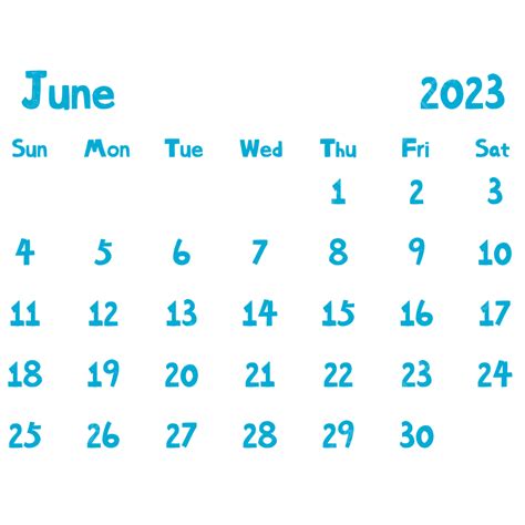 Calendar Blue June Calendar June Png And Vector With