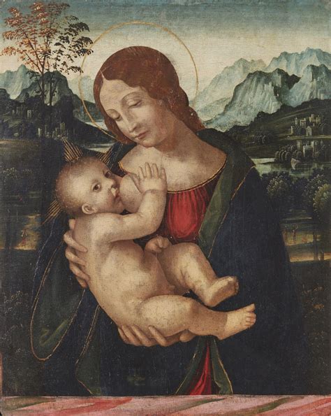 Madonna Del Latte Artista Lombardo Del Xvi Secolo