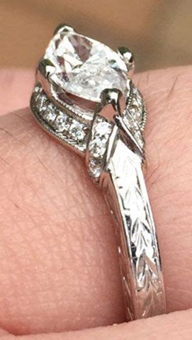 1925 Vintage Tiffany Inspired Setting East West Marquise Engagement