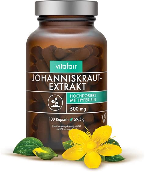 VITAFAIR Johanniskraut Reiner Extrakt 8 1 5000mg Rohes Pulver Pro