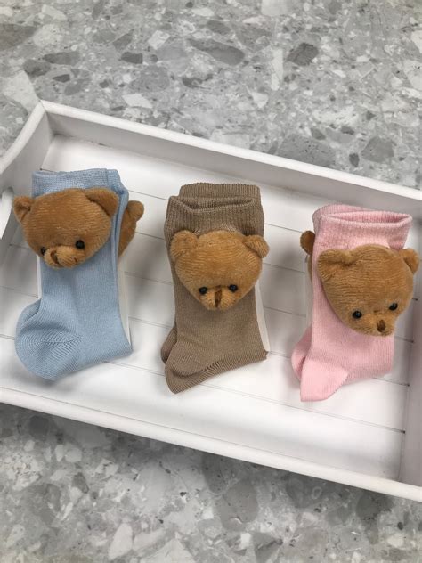 Meia Pata Baby Blue Teddy Knee Socks Niños Y Niñas