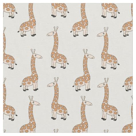Giraffe Over Animal Print Fabric