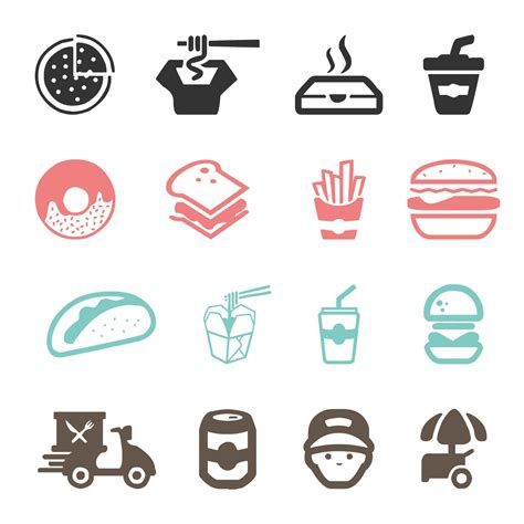 vector fast food set and illustration 21942326 Vector Art at Vecteezy