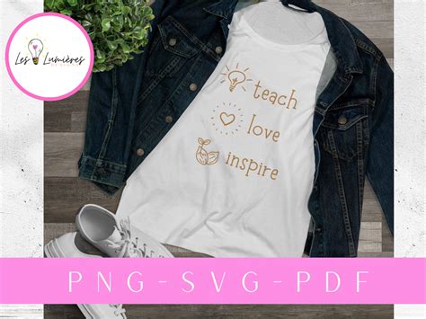 Ense Ar Amor Inspirar Svg Png Clipart Profesor Svg Profesor Etsy Espa A