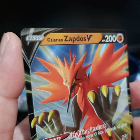 Galarian Zapdos V Ultra Rare Card Chilling Reign Nm Etsy France