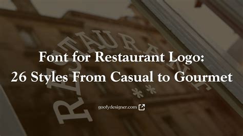 26 Best Fonts for Restaurant Logo That Marinate in Style