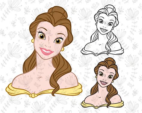 Free 329 Disney Princess Belle Svg SVG PNG EPS DXF File