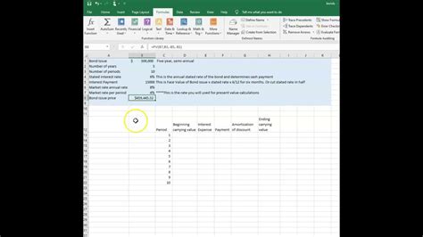 Pricing Bonds In Excel Youtube