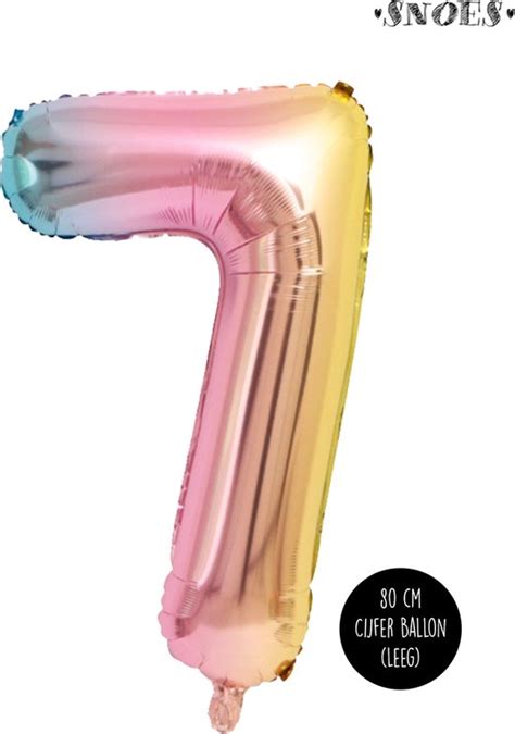 Ballon Chiffre 7 Ans Snoes Unicorn Licorne Couleurs Arc En Ciel