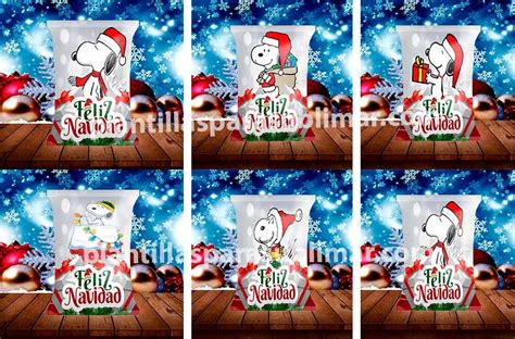 Chips Bags Snoopy Navide O Plantillas Para Sublimar