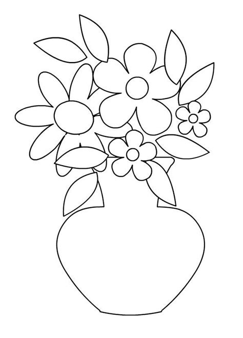 Coloriages Fleurs Vases