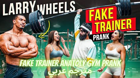 FAKE TRAINER PRANK with LARRY WHEELS مترجم عربي YouTube