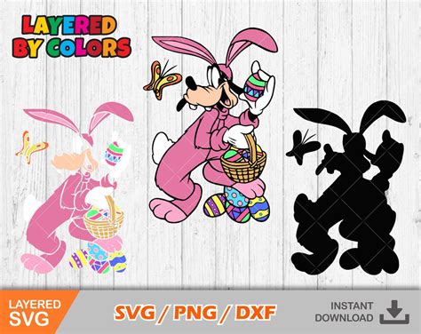 Goofy Easter Svg Clipart Easter Svg Cut Files For Cricut Silhouette