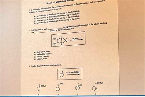 Solved Week Workshop In Writing The Mechanism For The Addition