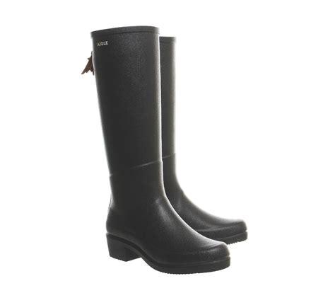 Aigle Miss Juliette Wellies Black Women S Knee High Boots