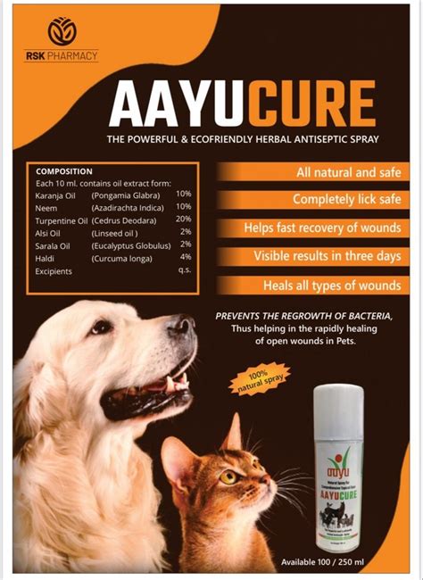 Aayucure Herbal Antiseptic Wound Healing Spray Ml At Piece