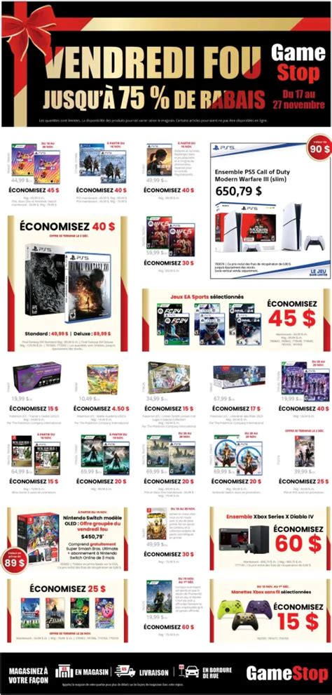 Solde Vendredi Fou GameStop Vendredi Fou 2024