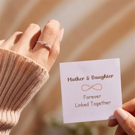 Mother And Daughter Forever Linked Together Ring Happary