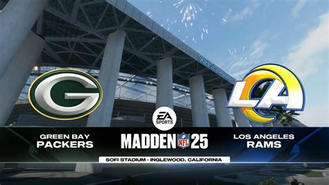 Madden 25 Green Bay Packers Los Angeles Rams Week 5 Youtube