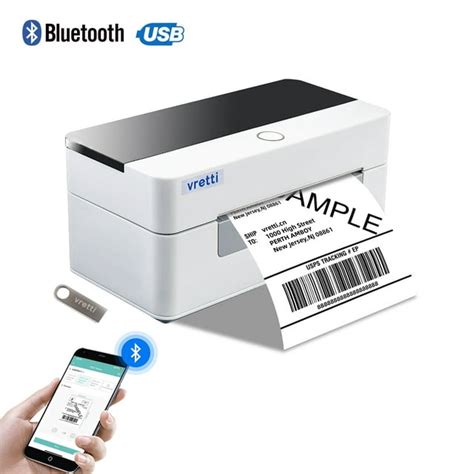 Free Shipping Vretti Bluetooth Thermal Shipping Label Printer Wireless 4x6 Shipping Label