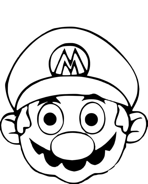 Coloriage masque Mario à imprimer