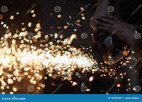 Sharpening Metal Making Of An Axe Stock Image Image Of Handmade