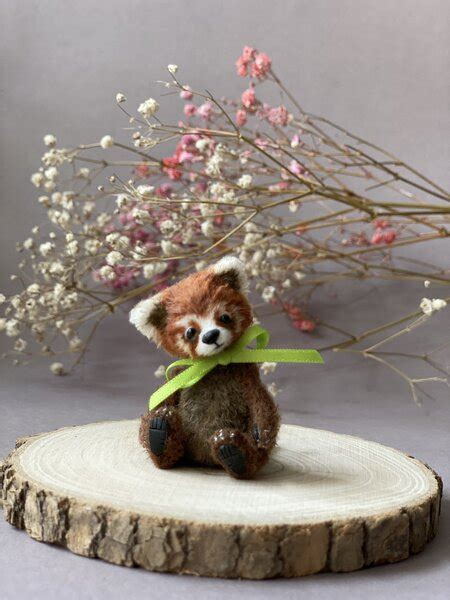 Miniature Red Panda Ronni 5 5 Cm By Evgeniya Prajs Bear Pile