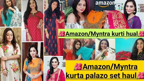 Amazon Latest Kurta Palazo Set Haul Myntra Kurta Palazo Set Haul