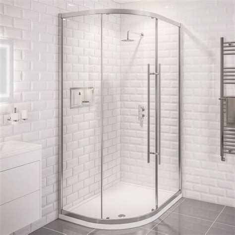 Eastbrook Vantage 2000 Chrome Offset Quadrant Shower Enclosure 1000 X