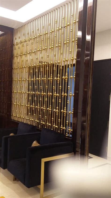 Metal Golden Stainless Steel Partition Screens Pu Finish At Rs Sq