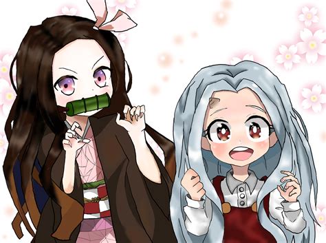 Demon Slayer Nezuko And Mha Eri Ibispaint