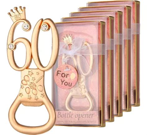 24 Boxes Of Rose Gold Themed 60th Birthday Bottle Openers Fa Cuotas