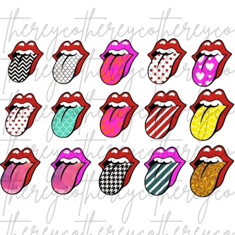 The Rolling Stones Svg Clipart Stickers Rock Music Logo Etsy