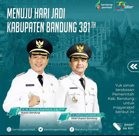 Selamat Hut Kabupaten Bandung Ke Dengan Slogan Bedas Berikut