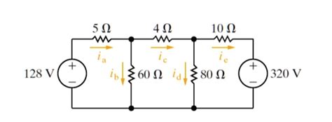 Solved A Use The Mesh Current Method To Find The Branch Currents Ia