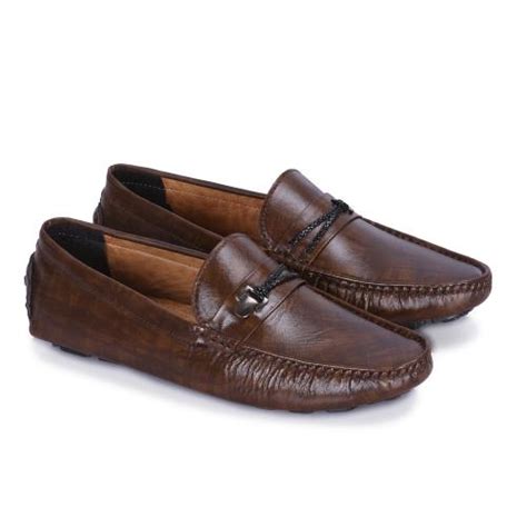 Hida Premium Leather Mojaris For Men Brown Jiomart