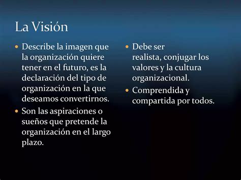 Mision Vision Y Valores En La Organización Social Ppt