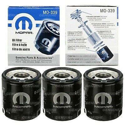 3 OEM Genuine Mopar Engine Oil Filter MO 339 Jeep Chrysler Dodge Ram