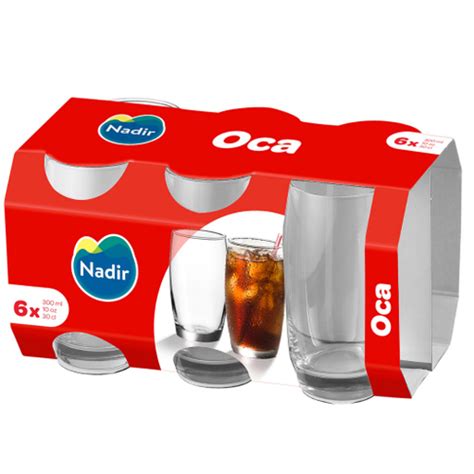 Jogo De Copo Vidro Oca 300ml C6 Peças Nadir 7729 No Shoptime