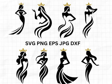 Queen Svg Princess Svg Crown Svg Woman Svg Hat Svg Bridal Crowns Clipartroyal Crown Svg