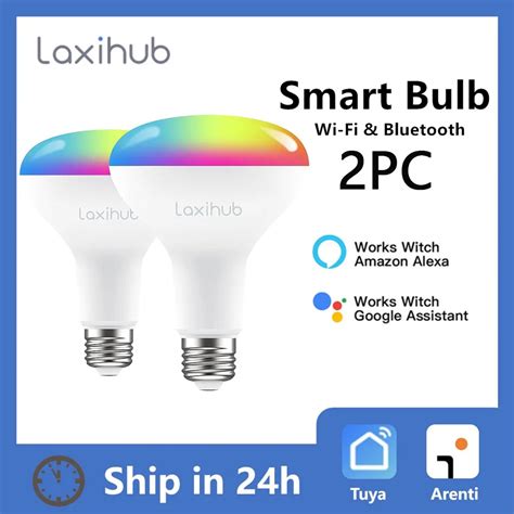 Laxihub Smart Birne Tuya Wifi Lampe Rgb Farbwechsel Led Lampe V