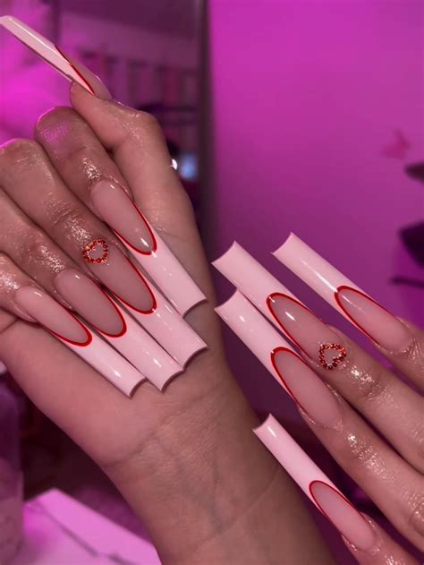 Valentines Day Nails Xxl Tapered Square Xxxl Tapered Square