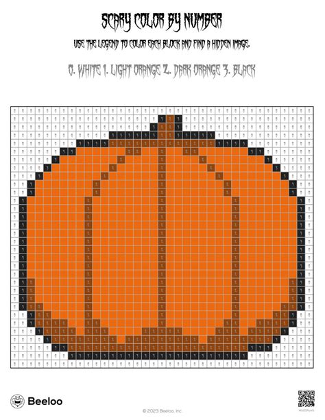 Halloween Themed Color By Number Grids Beeloo Printable Crafts And