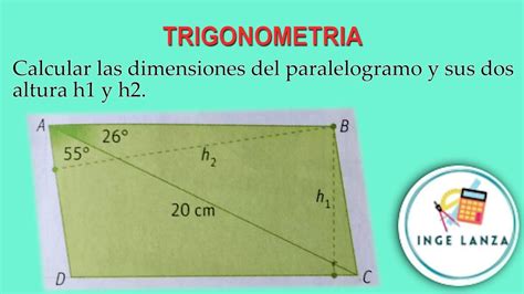 Como Calcular Los Lados De Un Paralelogramo Trigonometria Pr Ctica