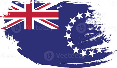 Free Cook Island flag with grunge texture 12057893 PNG with Transparent Background