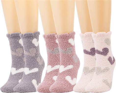 QKURT 3 Paires Chaussette Polaire Femme Chaussette Pilou Chaussette